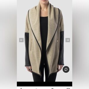 Joseph Ribkoff Tan and Black cape jacket